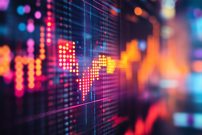 Professional investor analyzing portfolio charts and investment strategies on multiple screens